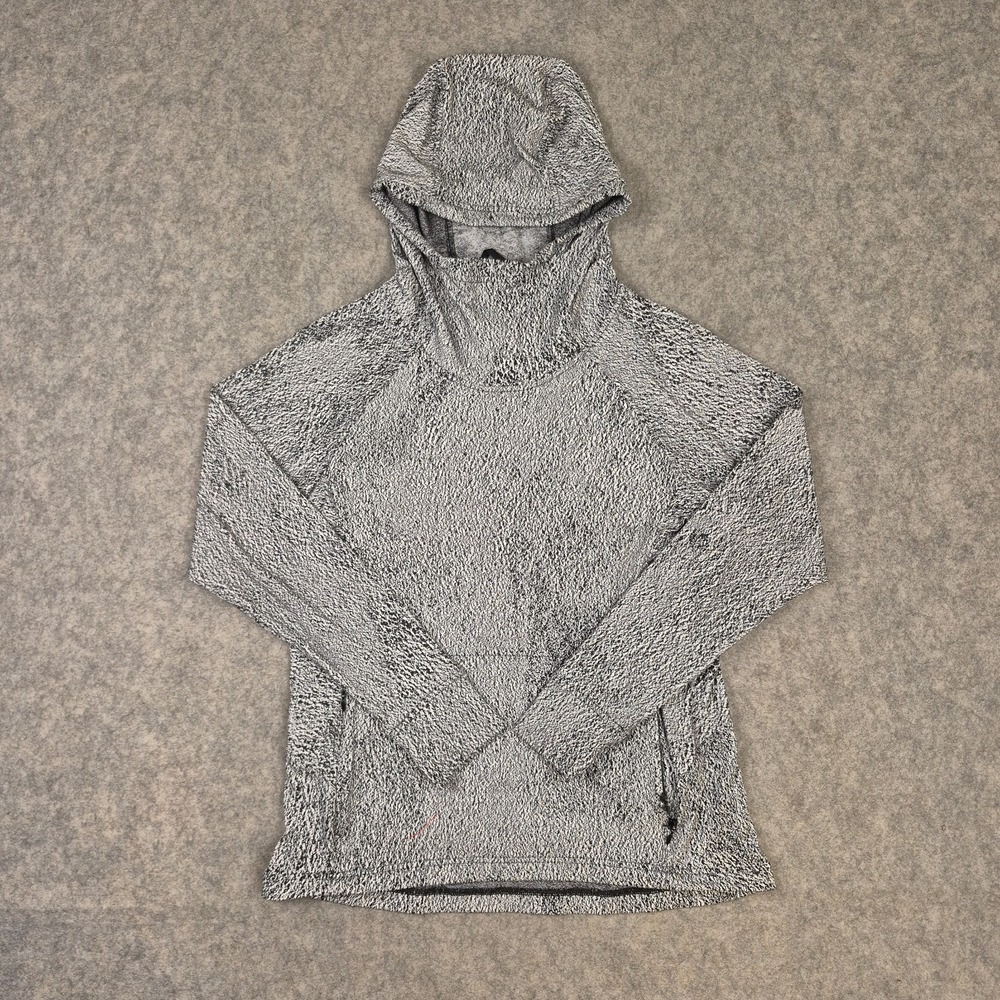 Lululemon Fleece Please Hoodie Womens 8 Heathered Speckled Black Pullover